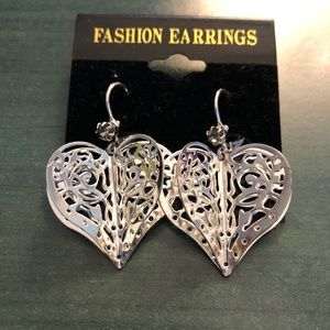 3D Textured Heart Earrings